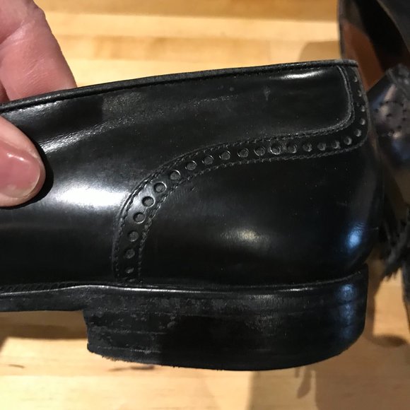 Vintage Bruno Magli Men's Leather Loafers with Tassels Size 10 - Picture 10 of 12